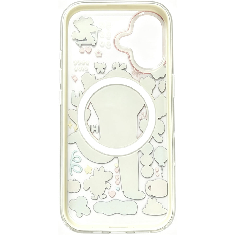 OxygenDog iPhone 17 Happy Girl Graphic  Magnetic Case - Clear