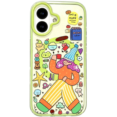 OxygenDog iPhone 17 Winter Girl Graphic Magnetic  Case - Green