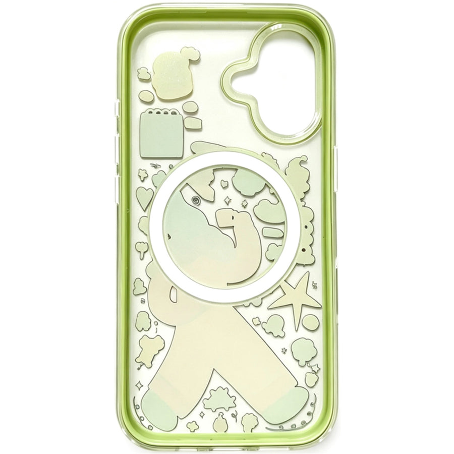OxygenDog iPhone 17 Winter Girl Graphic Magnetic  Case - Green