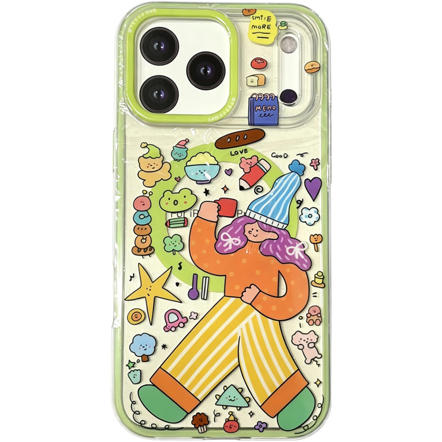 OxygenDog iPhone 17 Pro Winter Girl Graphic Magnetic  Case - Green