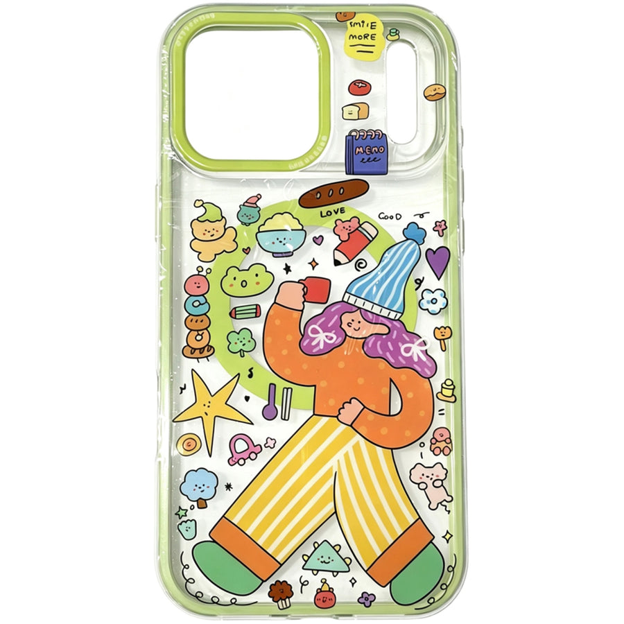 OxygenDog iPhone 17 Pro Winter Girl Graphic Magnetic  Case - Green