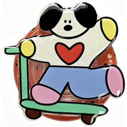 OxygenDog Happy Dog Graphic Magnetic Holder Stand - Compatible with Magnetic Case - Phone Case Sell Separately