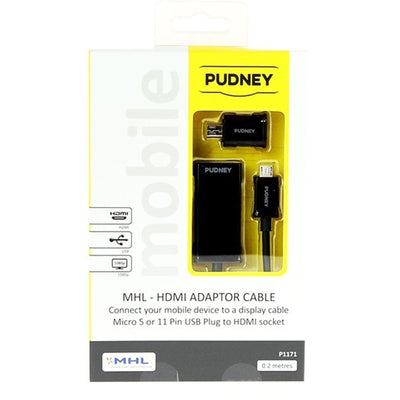 Pudney Mobile P1171 – Pudney MHL 2.0 HDTV HDMI Adapterkabel – Schwarz