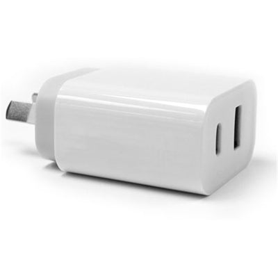 Pudney Mobile P1296 - Pudney Dual-USB A/C Wandladegerät 5V 3.4A – Weiß