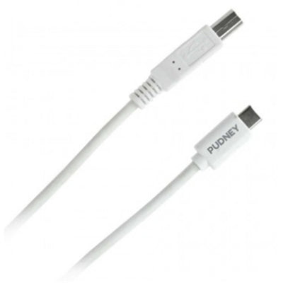 Pudney Mobile P1128 – Pudney USB C Stecker auf USB B Stecker v2.0, 2 Meter – Weiß