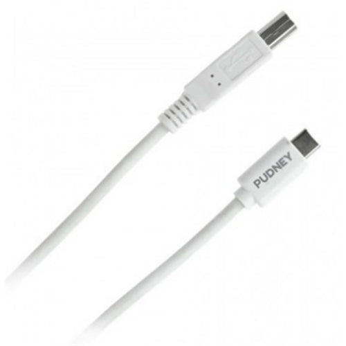 Pudney Mobile P1128 - Pudney USB C Plug to USB B Plug v2.0, 2 Metre – White