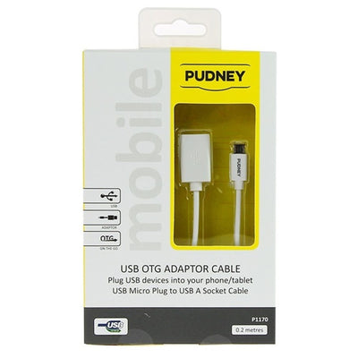 Pudney Mobile P1170 – Pudney USB OTG Adapterkabel – Weiß
