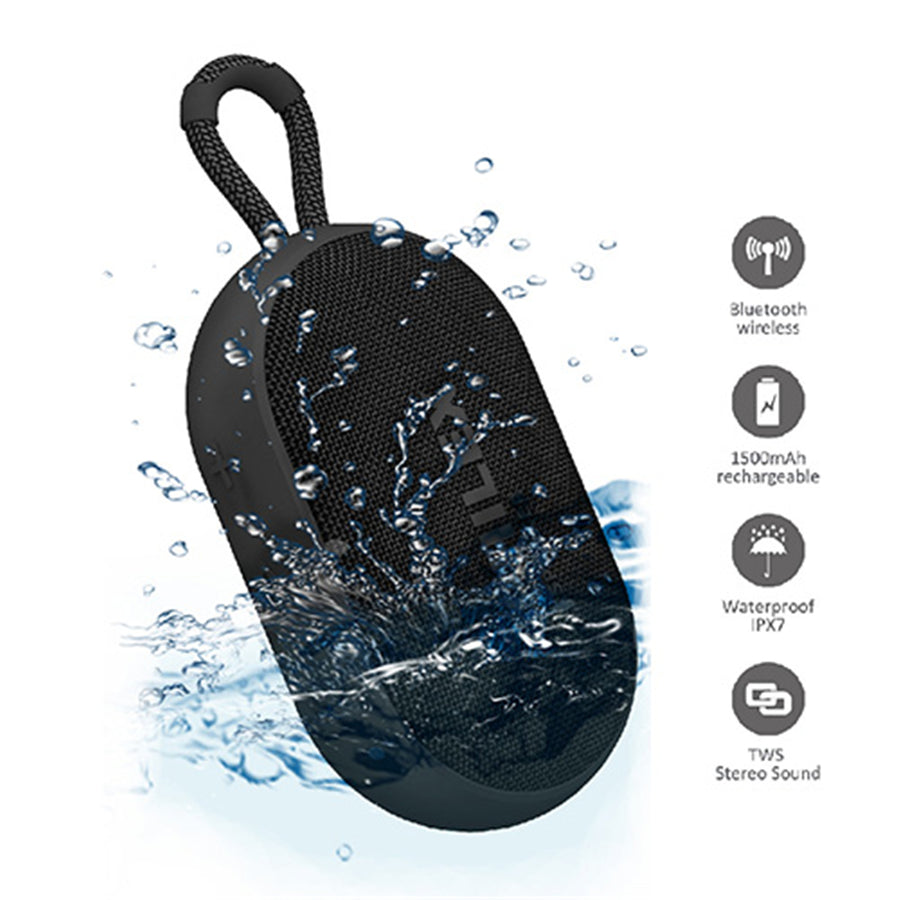 PHILEX  PHB-3301 Black Bluetooth V5.3, built-in mic. hands-free Portable  Speaker  IPX7 waterproof,