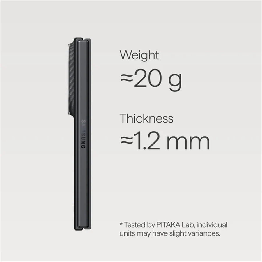 PITAKA Samsung Galaxy Z Fold8 - Edge Case BACK COVER   - Black/Grey