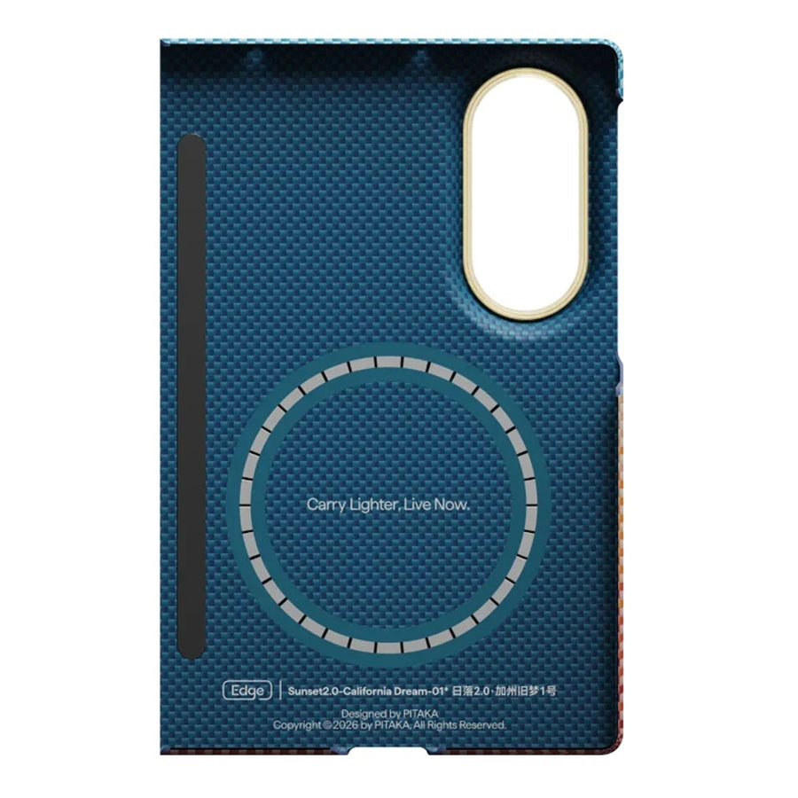 PITAKA Samsung Galaxy Z Fold8 - Edge Case BACK COVER   - Sunset - California Dream