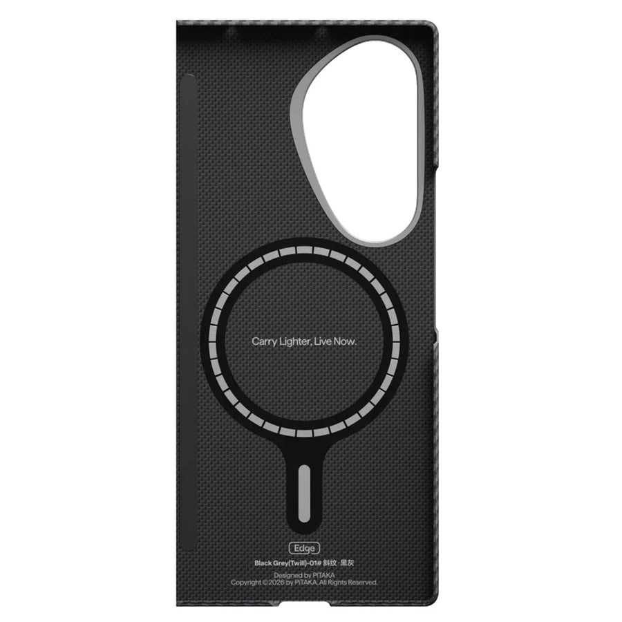 PITAKA Samsung Galaxy Z Fold8 Ultra - Edge Case BACK COVER   - Black/Grey