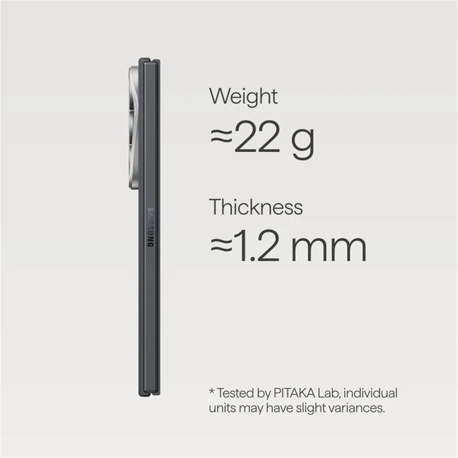 PITAKA Samsung Galaxy Z Fold8 Ultra - Edge Case BACK COVER   - Black/Grey