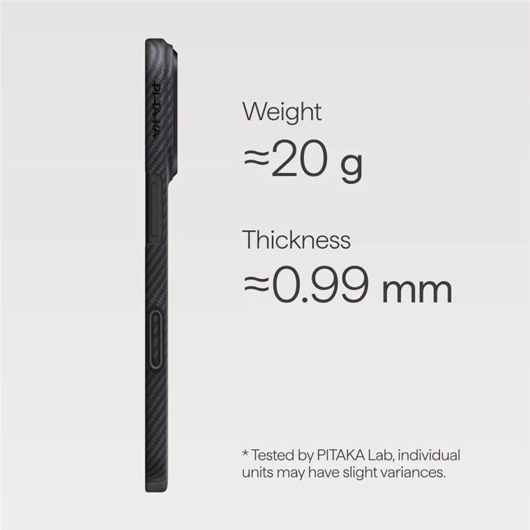 PITAKA iPhone 17 Pro Max Edge Case - Black/Grey