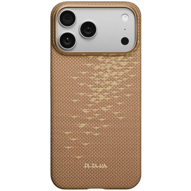 PITAKA iPhone 17 Pro Edge Case - Golden Glint