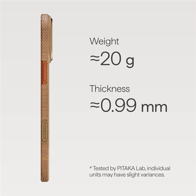 PITAKA iPhone 17 Pro Edge Case - Golden Glint