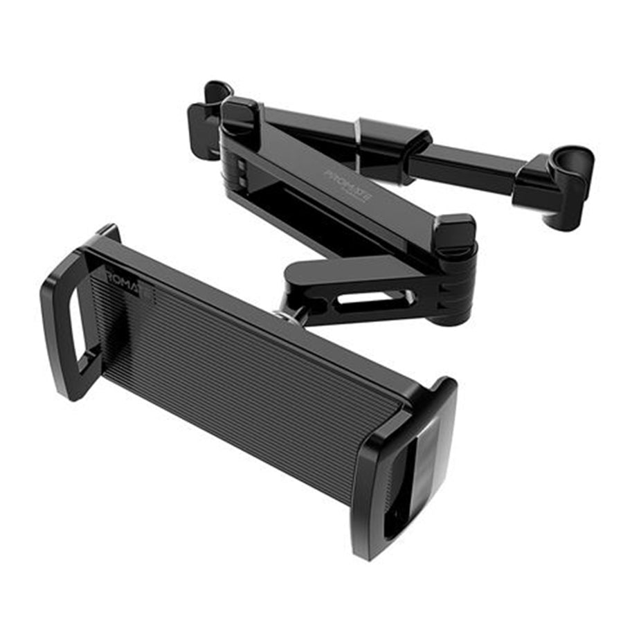 Promate TRIPMOUNT-BLK - Car Seat Phone Mount Holder for 4'' to 11'' Devices