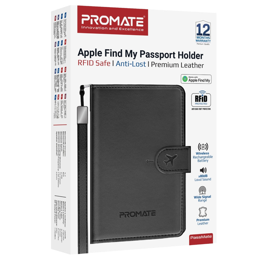 Unspecified Anti Loss Slim Leather Passport Holder with RFID Protection & Smart Tracking