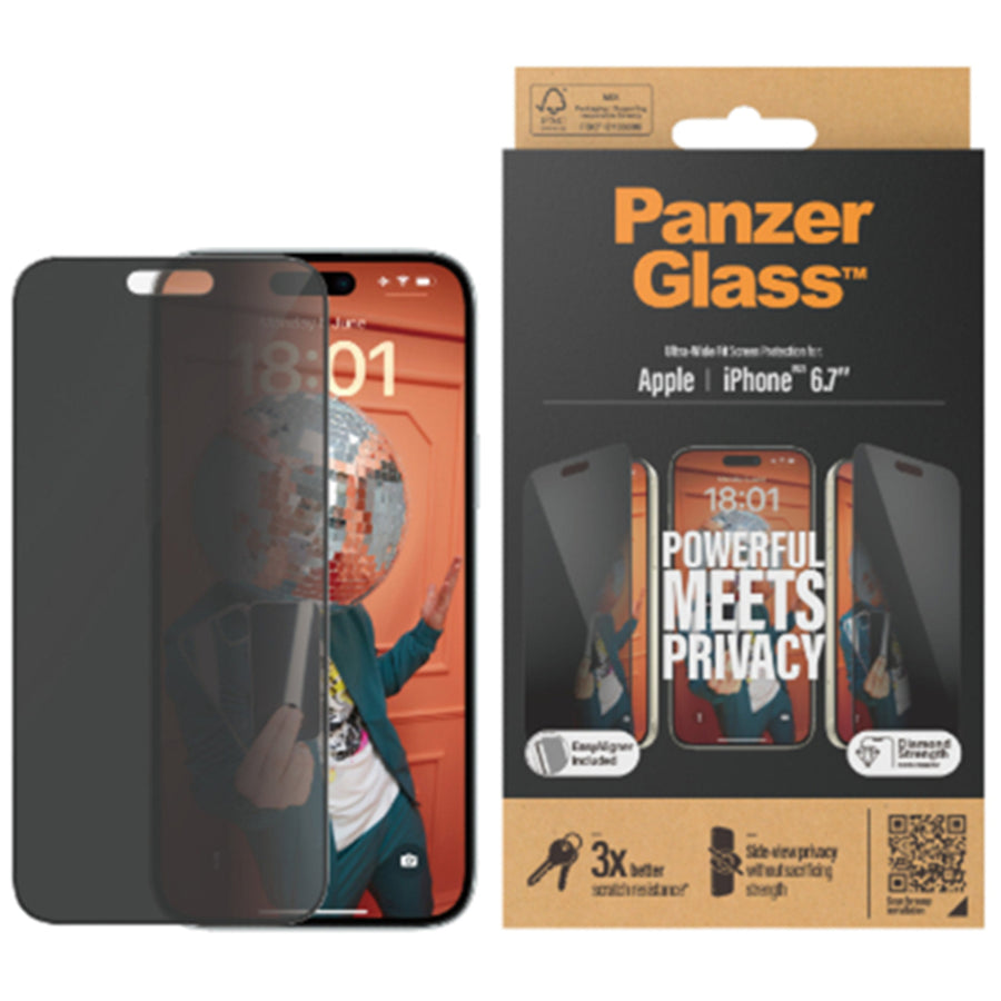 PanzerGlass iPhone 15 Plus Privacy Screen Protector