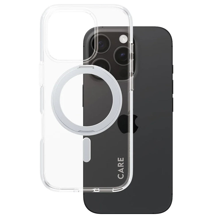 CARE by Panzer Feature (MS&KS) Cse -iPhone 16 Pro - Silver