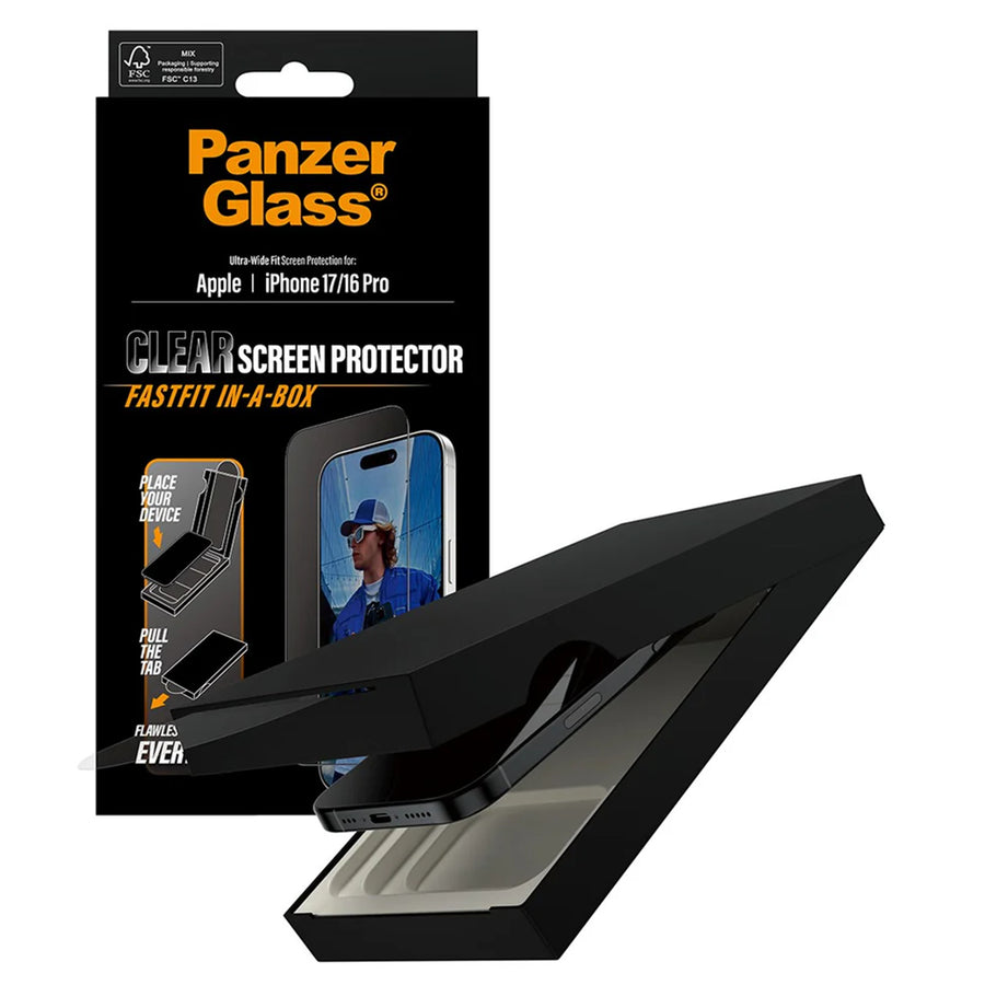 PanzerGlass PG48418 PanzerGlass UWF SP w. Fastfit in-a-box - iPhone 17/iPhone 16 Pro - Bells