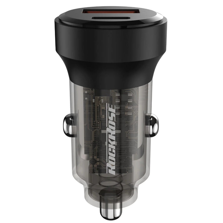 RockRose Ranger PQ Pro 30W PD & QC 3.0 Car Charger with Dual USB & USB-C Output
