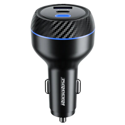 RockRose Explorer GT 130W PD Quick Charging Car Charger with 2x USB-C & USB-A Output