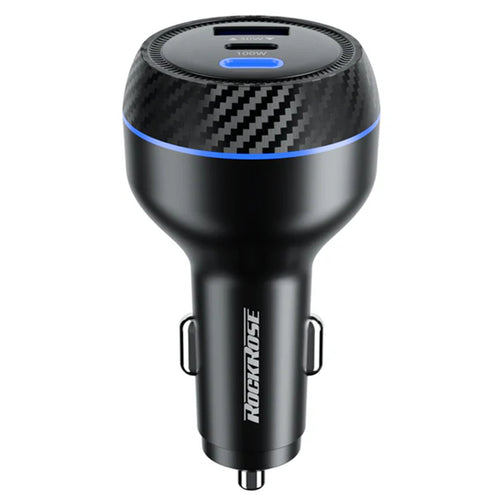 RockRose Explorer GT 130W PD Quick Charging Car Charger with 2x USB-C & USB-A Output