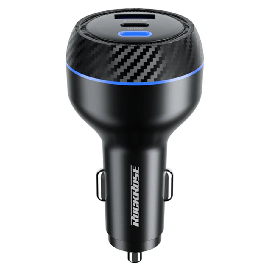 RockRose Explorer GT 130W PD Quick Charging Car Charger with 2x USB-C & USB-A Output