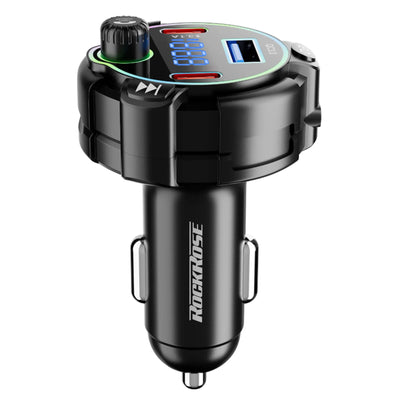 RockRose Ranger Cruiser Bluetooth 5.3 FM Transmitter & 20W PD USB-C & USB-A Car charger - Hand Free Calling - Music Playback from SD and USB