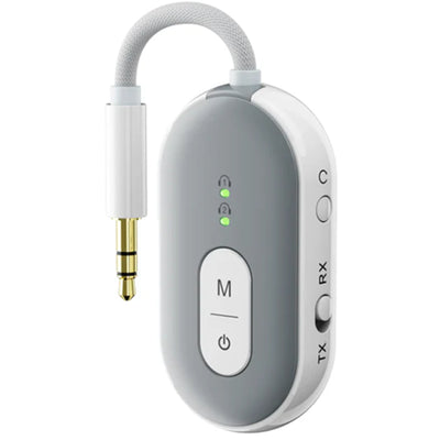 RockRose Aeroplay Ultra Bluetooth Audio Transmitter/ Receiver Dual Pairs with Two Bluetooth Devices - Qualcomm Chipset - Supporting APTX - USB-C Charging