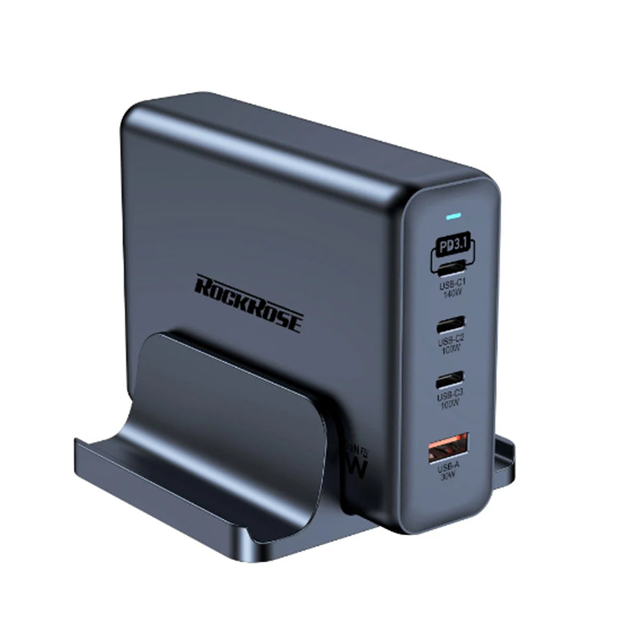 RockRose Infinito G240  240W 4 Ports PD3.1 GaN Power wall Charger For Phone, Tablet and Laptops