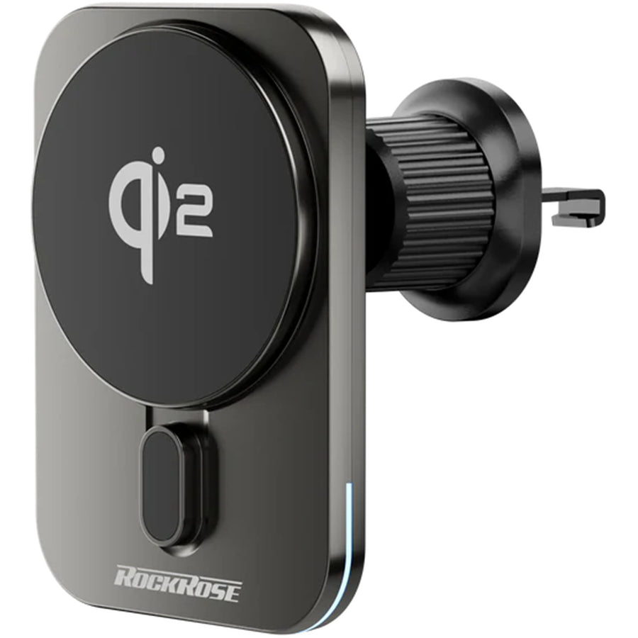RockRose Magdrive Pro Max Qi2 Certified 15W Magnetic Wireless Car Charger for iPhone MagSafe
