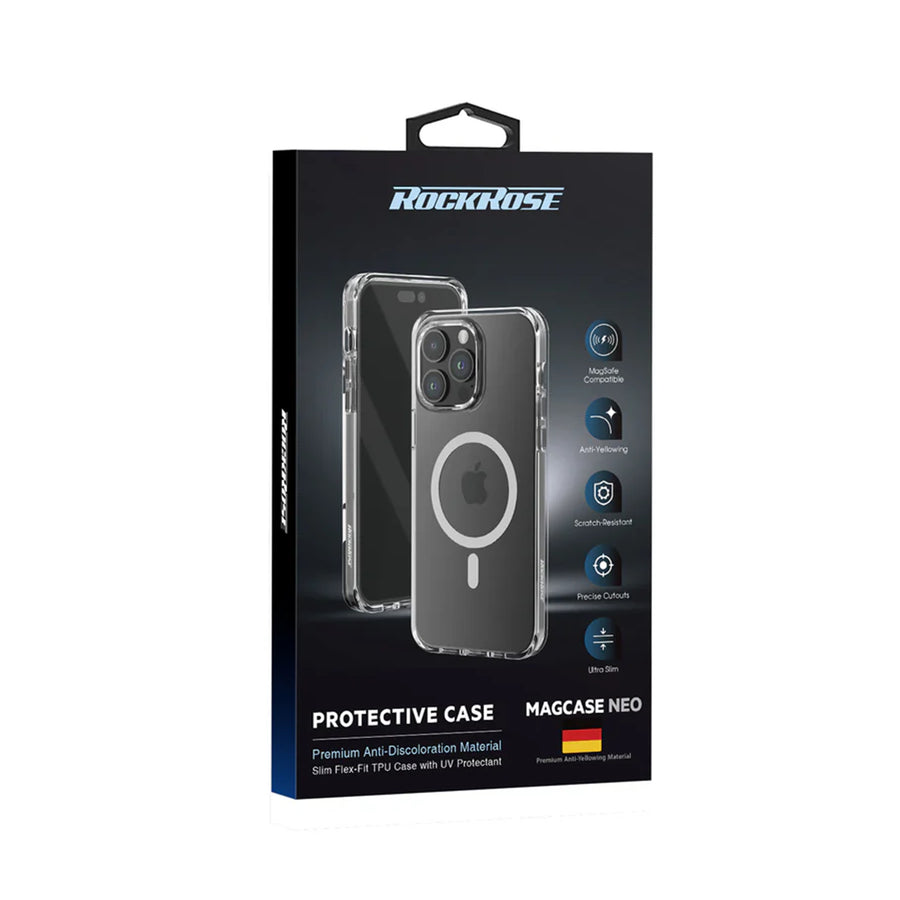 RockRose iPhone 16 Pro ( 6.3") Magcase Neo HD Transparent MagSafe Compatible Phone Case