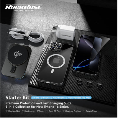 RockRose  IPhone 16 Pro -  6 in 1 Mobile Phone Accessary Colletction Kit