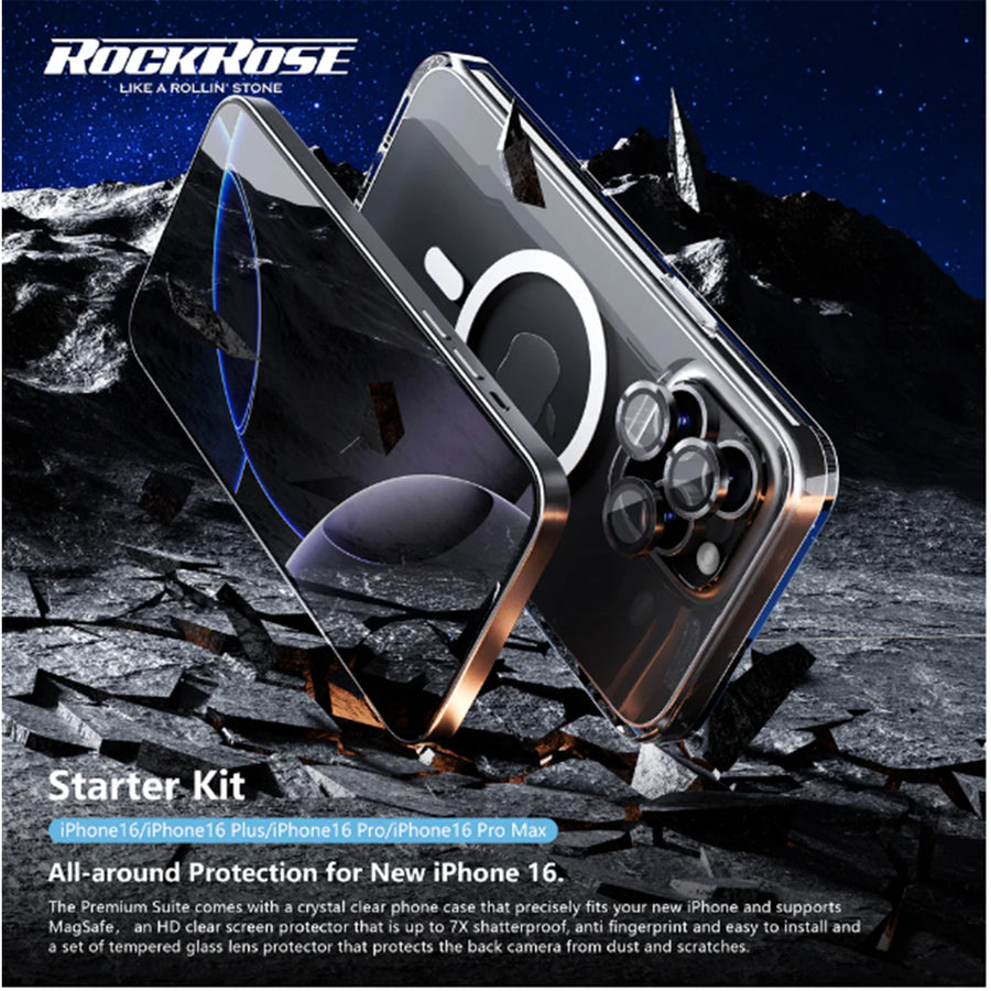 RockRose  IPhone 16 Pro -  6 in 1 Mobile Phone Accessary Colletction Kit