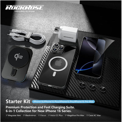 RockRose  IPhone 16 Pro Max -  6 in 1 Mobile Phone Accessary Colletction Kit