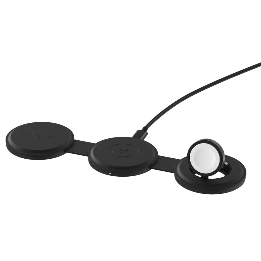 SATECHI On the Go 3 in 1 Wireless Charger Black