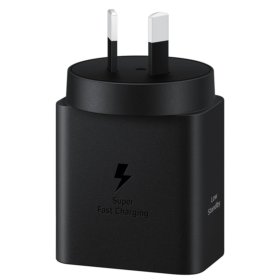 Samsung 45w Super Fast Wall Charger - Black Support Super Fast 45W Charging, Below 5mw Standby Power Consumption, Fast Charging Smartphone, Tablets, Portable Gaming Consoles, Portable Displays