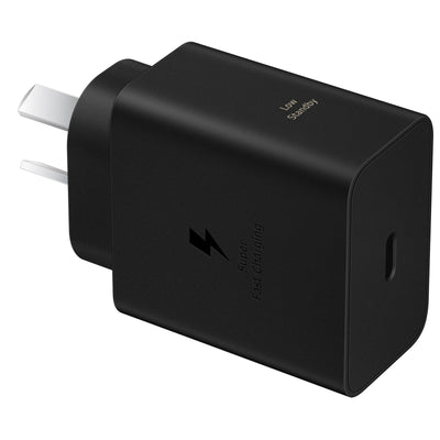 Samsung 60W Super Charge 3.0 Wandladegerät - Schwarz - Unterstützt Galaxy S26 Ultra 60W Schnellladung - Superschnelles Laden von Samsung Smartphones / Tablets / Laptops / iPhones - Geringer Standby-Stromverbrauch