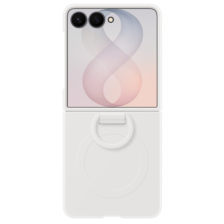 Samsung   Galaxy Z Flip8 (2026) Silicone Ring Magnet Case - Cream