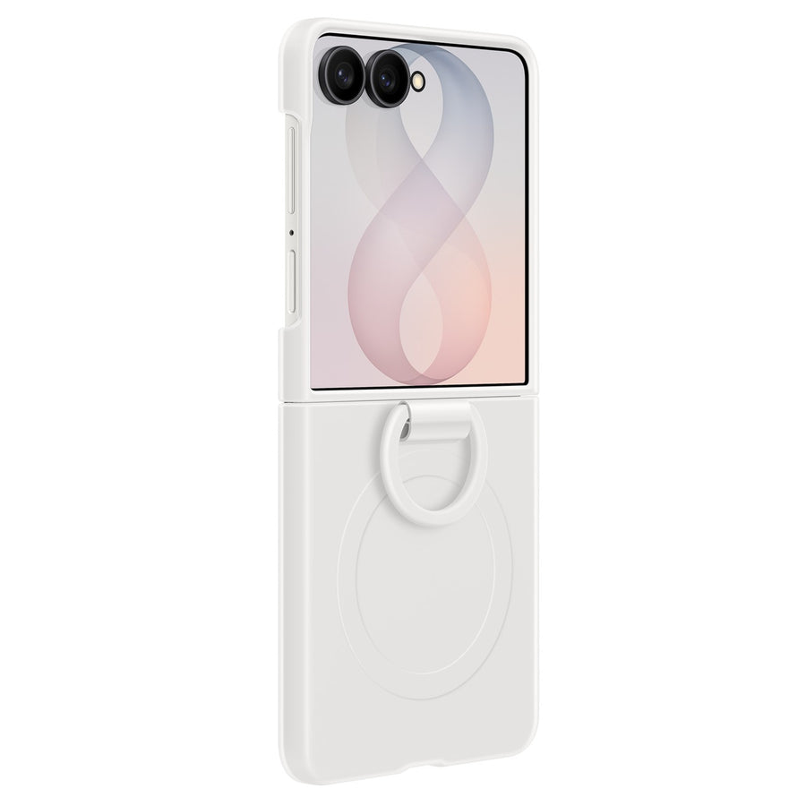 Samsung   Galaxy Z Flip8 (2026) Silicone Ring Magnet Case - Cream