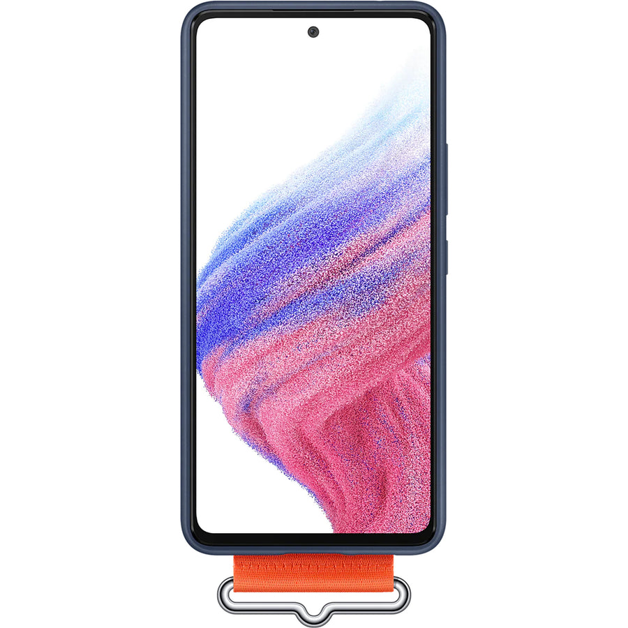 Samsung Galaxy A53 5G (2022) Silicone Cover with Strap - Navy