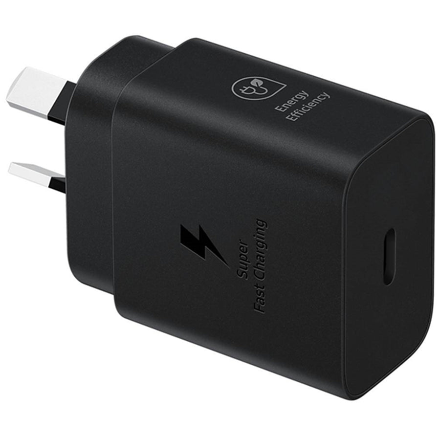 Samsung 25W USB-C PD Schnellladegerät GaN Netzteil - Schwarz Super Fast Charge Galaxy S25/S24 / Fold6 / Flip6 / S23 / S22 / Galaxy A Serie - Unterstützt iPhone PD Schnellladung