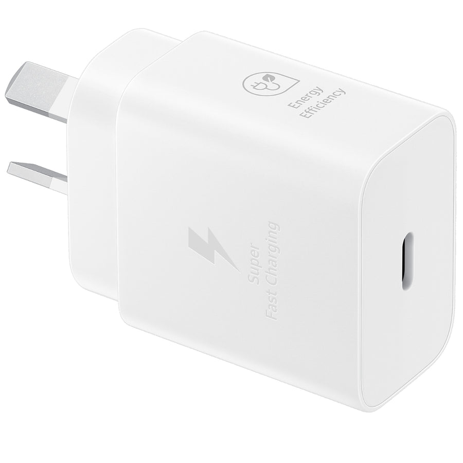 Samsung 25W USB-C PD GaN Schnellladegerät für die Wand – Weiß, superschnelles Laden für Galaxy S25/S24, Fold6, Flip6, S23, S22, Galaxy A Serie, unterstützt iPhone PD Schnellladung