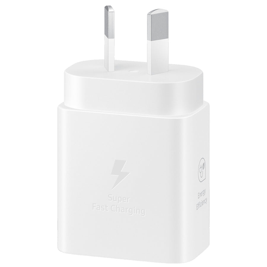 Samsung 25W USB-C PD GaN Schnellladegerät für die Wand – Weiß, superschnelles Laden für Galaxy S25/S24, Fold6, Flip6, S23, S22, Galaxy A Serie, unterstützt iPhone PD Schnellladung