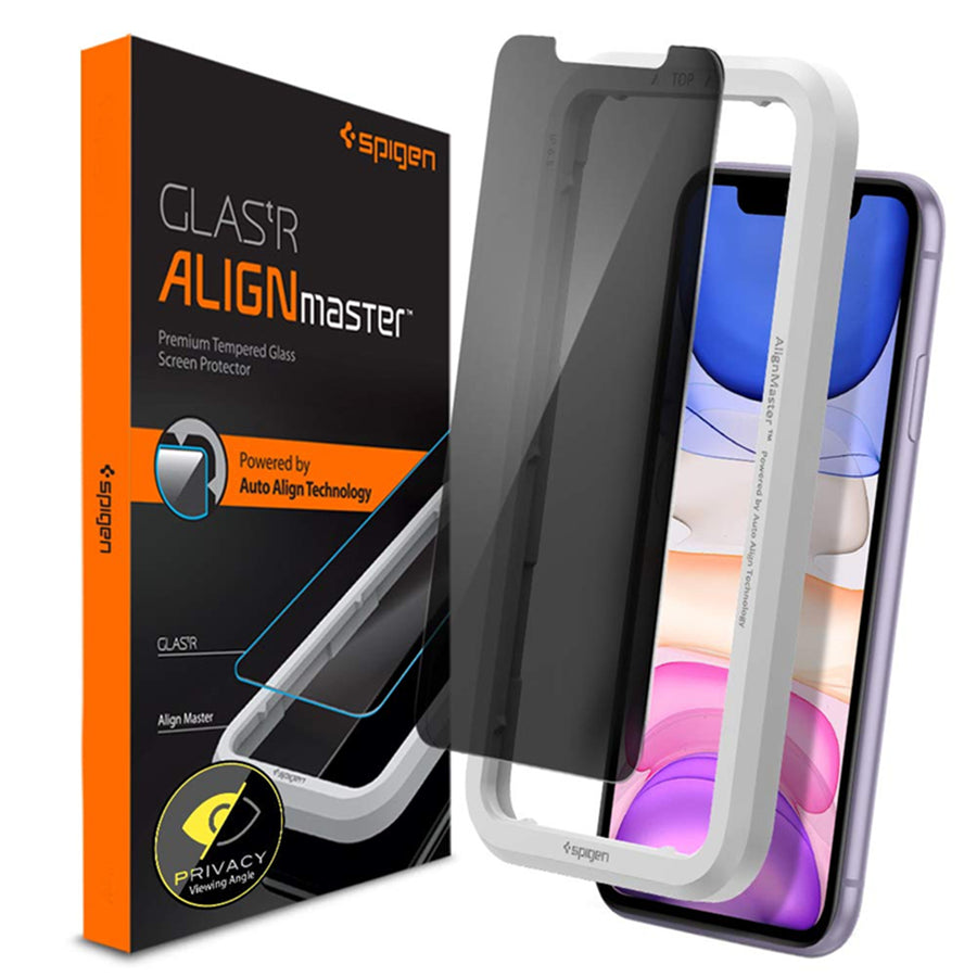 Spigen iPhone 11 / XR (6.1")   Premium Privacy Tempered Glass Screen Protector
