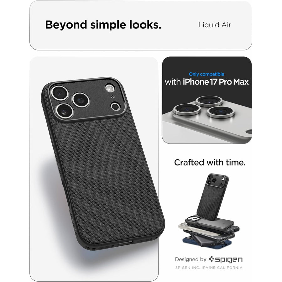 Spigen iPhone 17 Pro Max (6.9") Liquid Air  Case - Matte Black