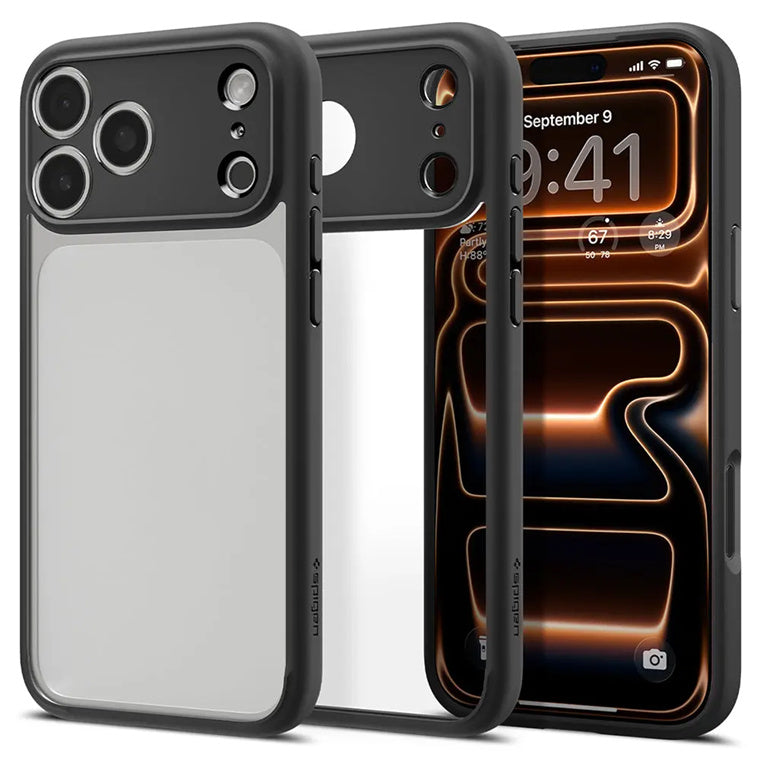 Spigen iPhone 17 Pro Max (6.9") Ultra Hybrid  Case - Clear / Matte Black