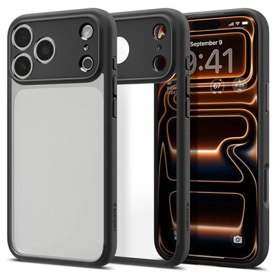 Spigen iPhone 17 Pro Max (6.9") Ultra Hybrid  Case - Clear / Matte Black