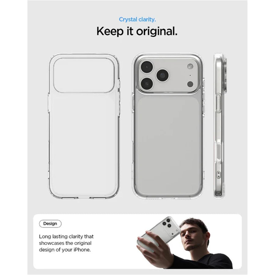 Spigen iPhone 17 Pro Max (6.9") Ultra Hybrid  Case - Clear / Matte Black